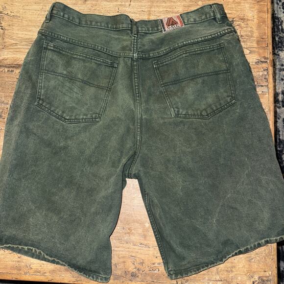 LA Gate 80's Vintage Baggy Green skater Denim Shorts size 40 - Picture 3 of 5